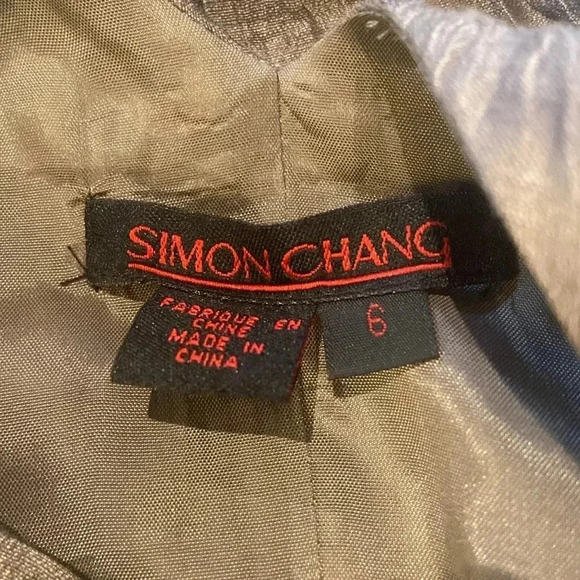 Simon Chang | Linen Blend Dress - Picture 7 of 8